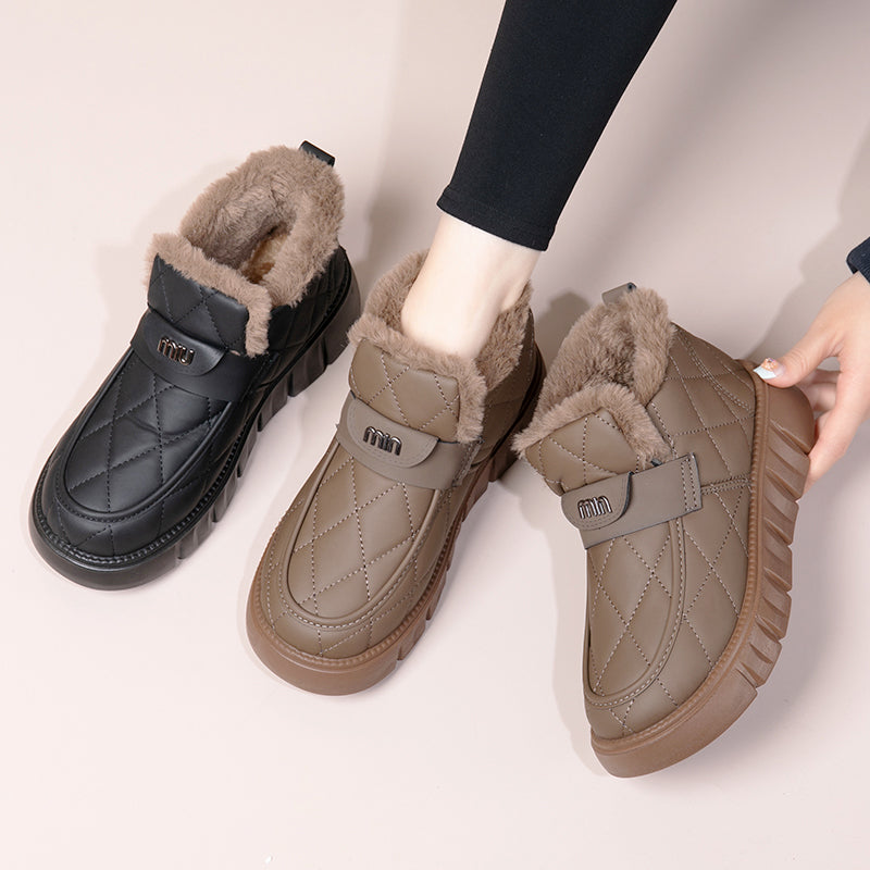 Waterproof Short Snow Boots Winter New Model Fleece Anti Slip Warm Women's Boots