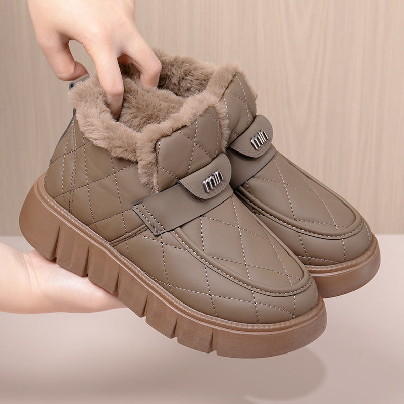 Waterproof Short Snow Boots Winter New Model Fleece Anti Slip Warm Women's Boots