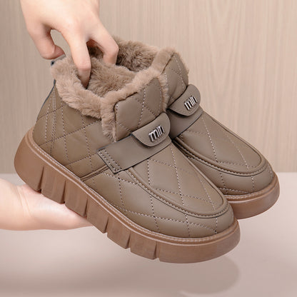 Waterproof Short Snow Boots Winter New Model Fleece Anti Slip Warm Women's Boots