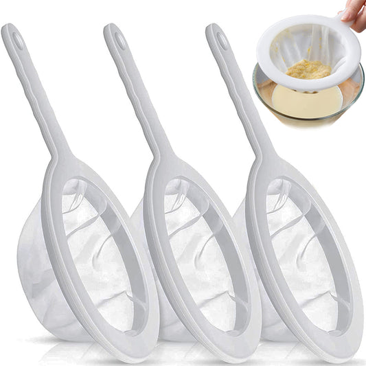 Washable Nylon Ultra Fine Mesh Strainer Spoon Sieve, Kitchen Colander For Coffee Tea Juice Soy Milk