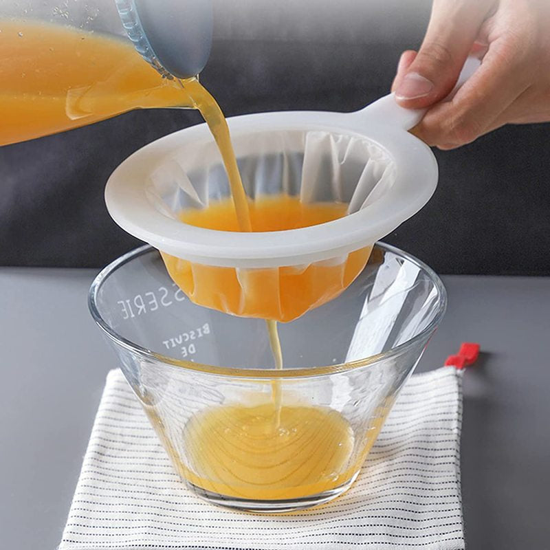 Washable Nylon Ultra Fine Mesh Strainer Spoon Sieve, Kitchen Colander For Coffee Tea Juice Soy Milk
