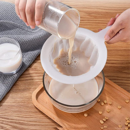 Washable Nylon Ultra Fine Mesh Strainer Spoon Sieve, Kitchen Colander For Coffee Tea Juice Soy Milk