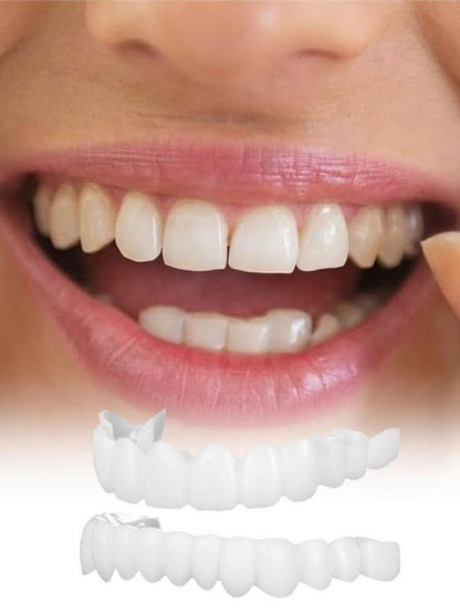 Snap On Teeth Veneers, Temporary Dentures for Men and Women, Instant Confident Smile Cover, Oral Hygiene Tool