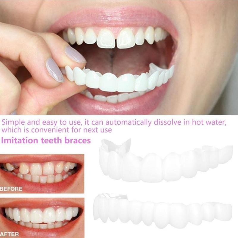 Snap On Teeth Veneers, Temporary Dentures for Men and Women, Instant Confident Smile Cover, Oral Hygiene Tool