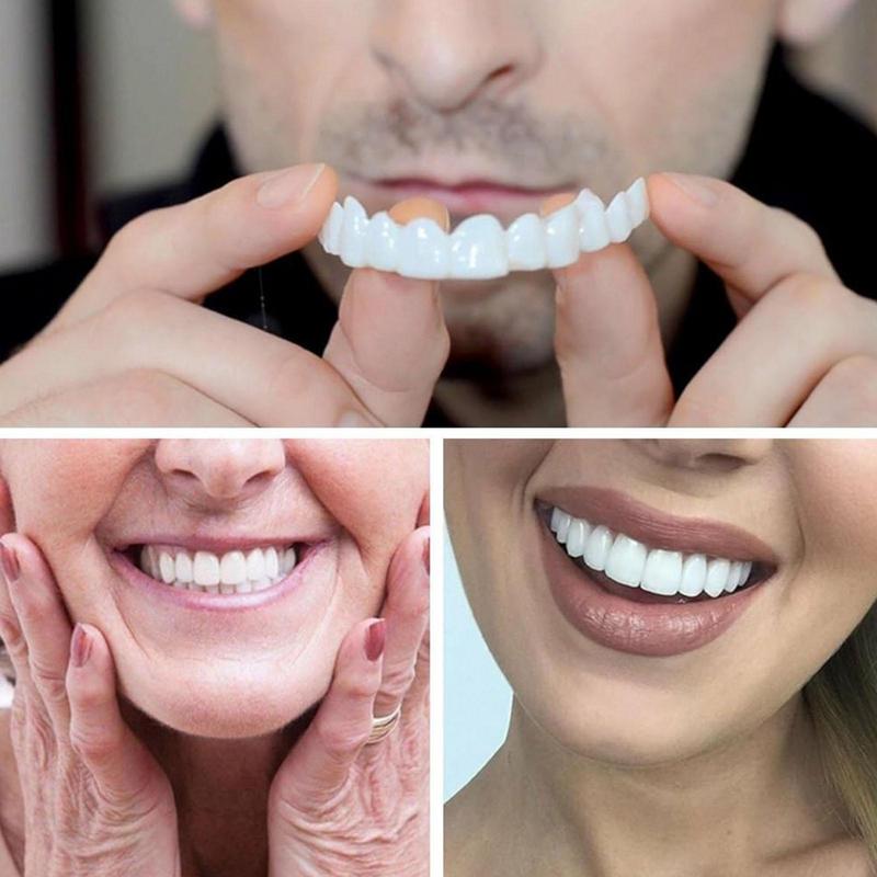 Snap On Teeth Veneers, Temporary Dentures for Men and Women, Instant Confident Smile Cover, Oral Hygiene Tool