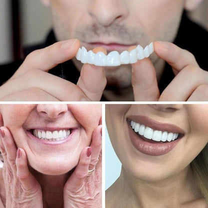 Snap On Teeth Veneers, Temporary Dentures for Men and Women, Instant Confident Smile Cover, Oral Hygiene Tool