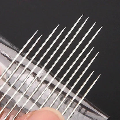 Side Hole Blind Sewing Needles, Stainless Steel Elderly Needles, DIY Home Self Threading Needle for Hand Stitching Pin