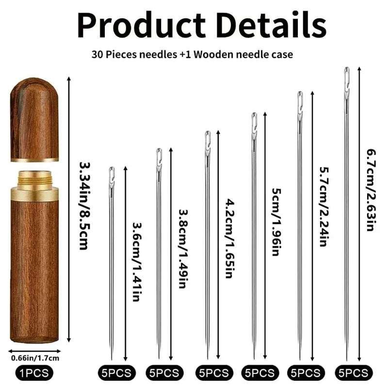 Side Hole Blind Sewing Needles, Stainless Steel Elderly Needles, DIY Home Self Threading Needle for Hand Stitching Pin