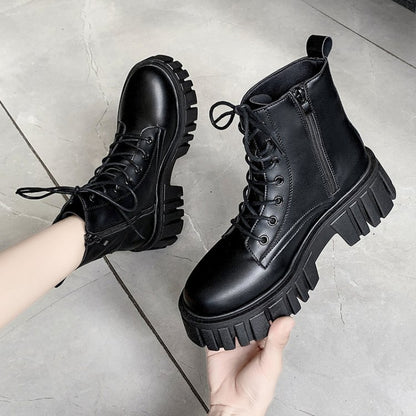 Fashion Comfort Soft Soled Boots New Women Leather Face Boots Casual Non-slip Outdoor Walking Shoes