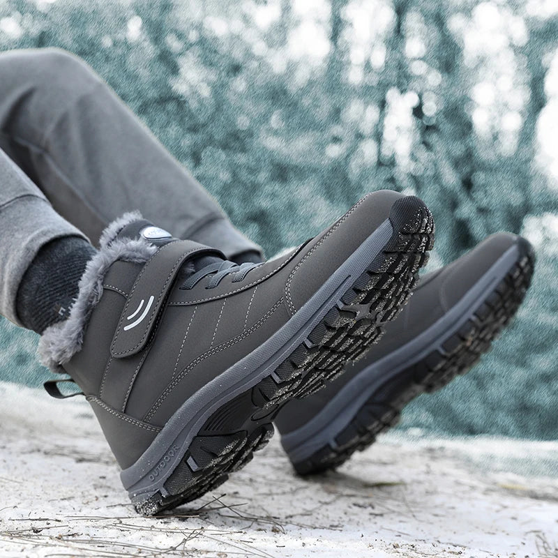 Casual Snow Boots for Women, Winter Shoes Platform Non-slip, Warm Fur Ankle Boots, Plush Combat Hiking Outdoor