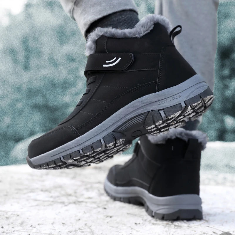 Casual Snow Boots for Women, Winter Shoes Platform Non-slip, Warm Fur Ankle Boots, Plush Combat Hiking Outdoor