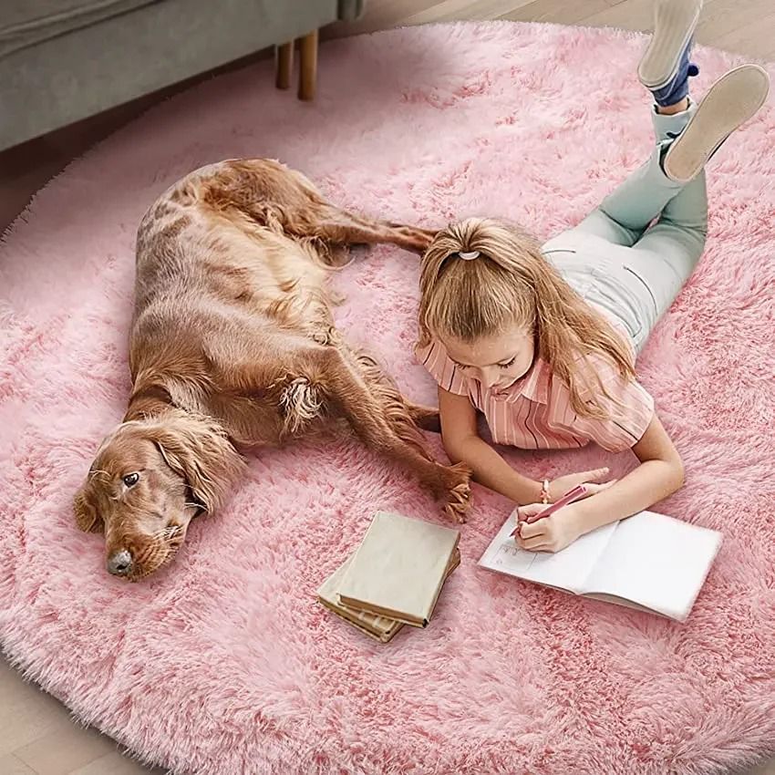 Super Soft Plush Round Rug for Bedroom Living Room and Home Decoration