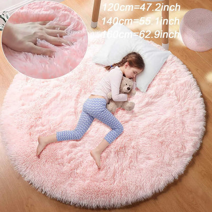Super Soft Plush Round Rug for Bedroom Living Room and Home Decoration