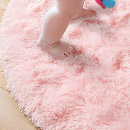 Super Soft Plush Round Rug for Bedroom Living Room and Home Decoration