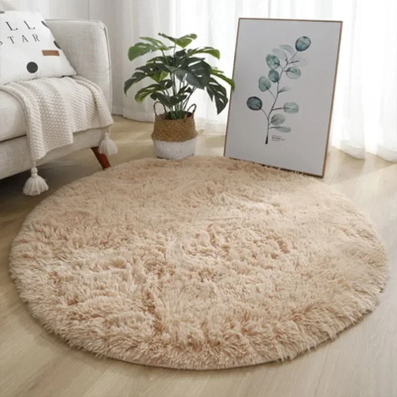 Super Soft Plush Round Rug for Bedroom Living Room and Home Decoration