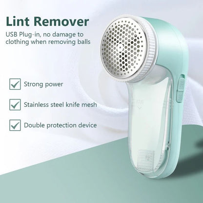 Electric Lint Remover Fabric Shaver with USB Charging for Clothing and Home Use