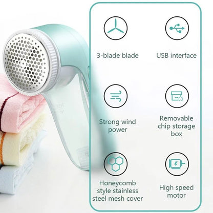 Electric Lint Remover Fabric Shaver with USB Charging for Clothing and Home Use