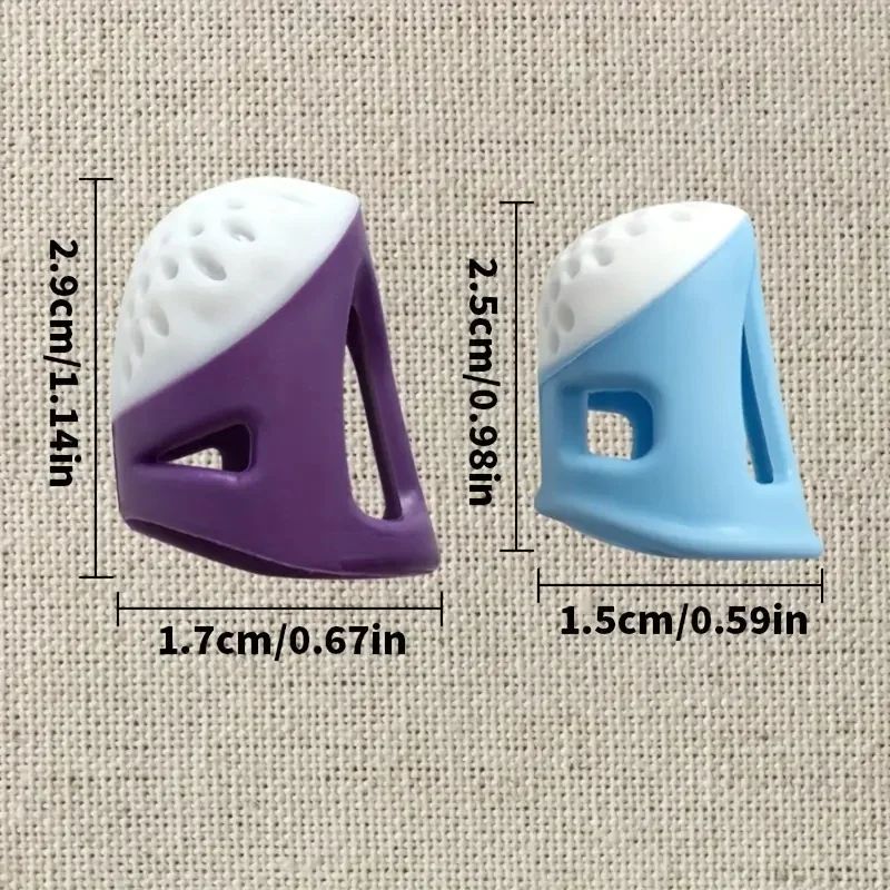 2 Pack Soft Silicone Sewing Thimbles – Anti Slip, Comfortable Grip for Embroidery and Crafting