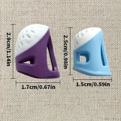 2 Pack Soft Silicone Sewing Thimbles – Anti Slip, Comfortable Grip for Embroidery and Crafting
