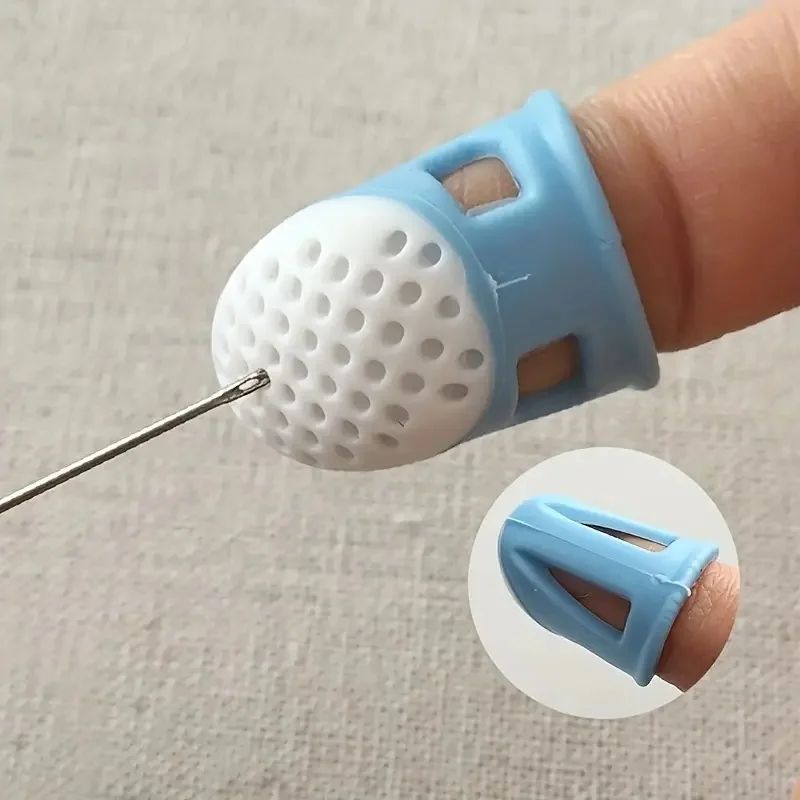 2 Pack Soft Silicone Sewing Thimbles – Anti Slip, Comfortable Grip for Embroidery and Crafting