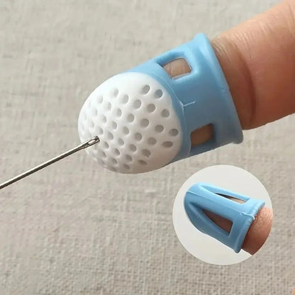 2 Pack Soft Silicone Sewing Thimbles – Anti Slip, Comfortable Grip for Embroidery and Crafting