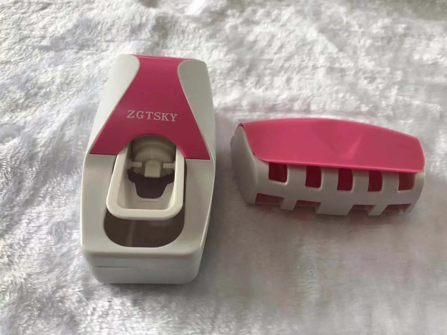 Bathroom Accessories, Automatic Toothpaste Dispenser, Wall Mount Toothbrush Holder, Dust-Proof Toothpaste Squeezer