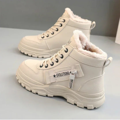 New Casual High-top Winter Snow Boots Women Warm Platform Ankle Sneakers