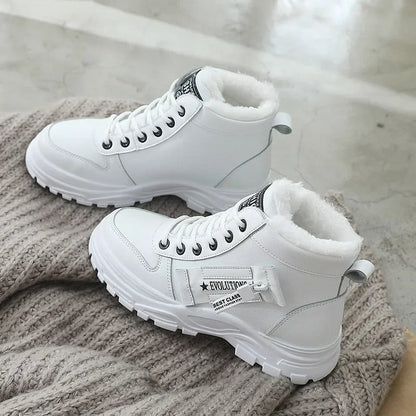 New Casual High-top Winter Snow Boots Women Warm Platform Ankle Sneakers