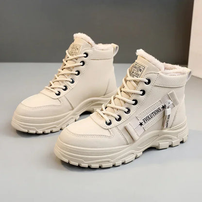 New Casual High-top Winter Snow Boots Women Warm Platform Ankle Sneakers
