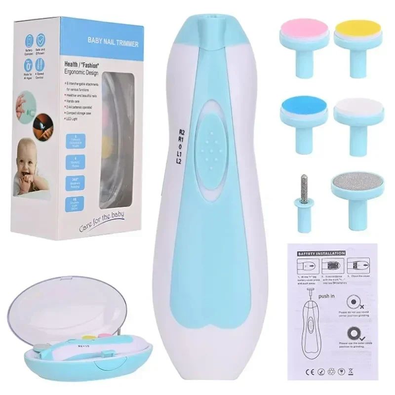 Electric Baby Nail Trimmer Kit Safe Baby Nail File & Clipper Set for Newborns