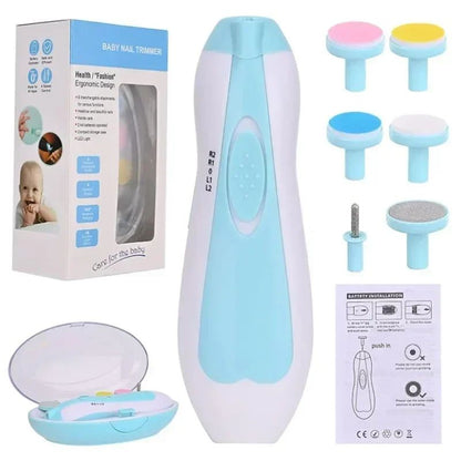 Electric Baby Nail Trimmer Kit Safe Baby Nail File & Clipper Set for Newborns