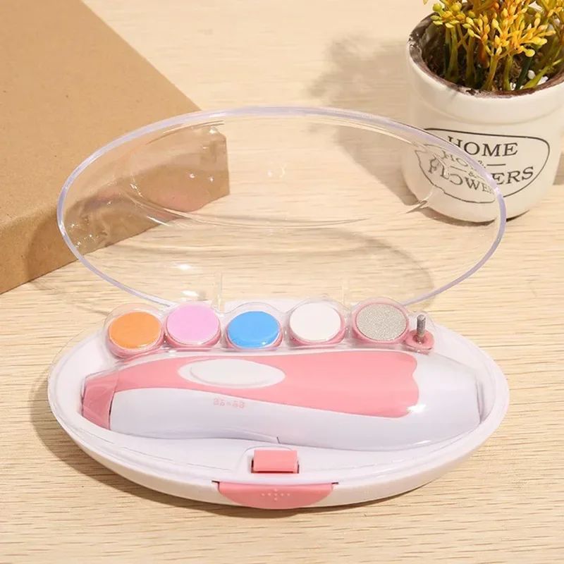 Electric Baby Nail Trimmer Kit Safe Baby Nail File & Clipper Set for Newborns