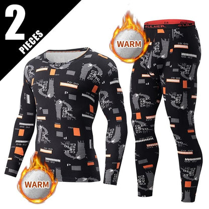 Mens Printed Warm Pants Autumn Winter Leggings Soft Comfortable Plus Size Underwear