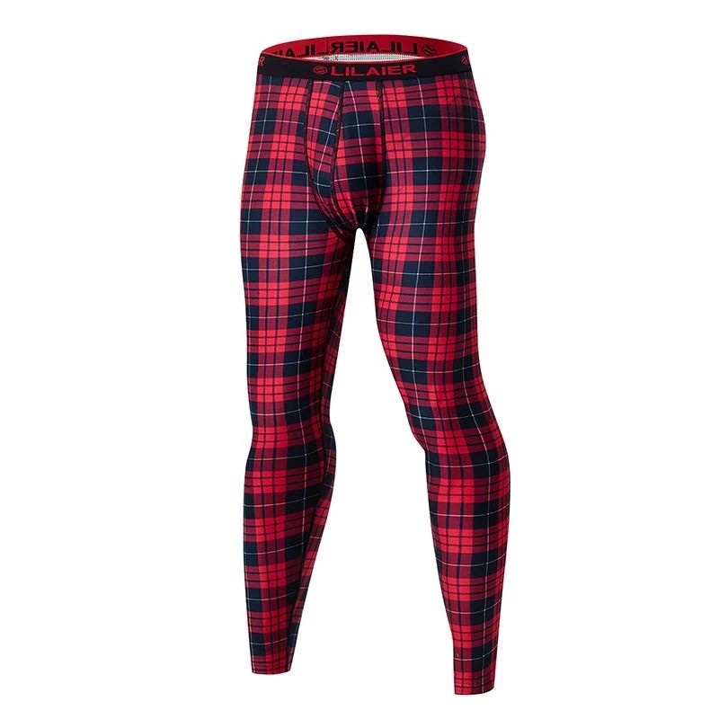 Mens Printed Warm Pants Autumn Winter Leggings Soft Comfortable Plus Size Underwear