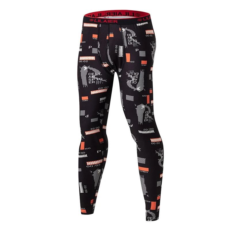 Mens Printed Warm Pants Autumn Winter Leggings Soft Comfortable Plus Size Underwear