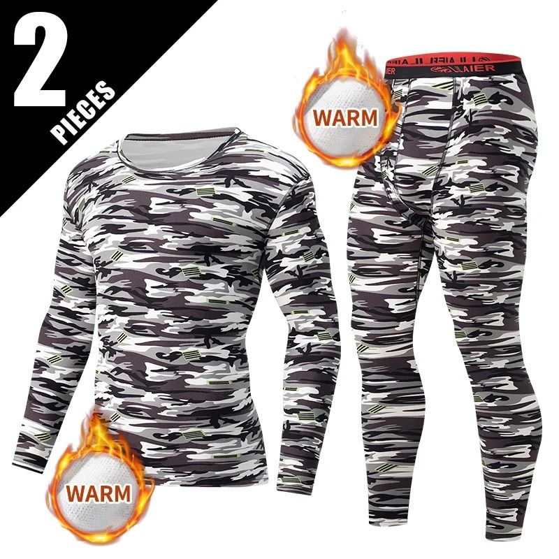 Mens Printed Warm Pants Autumn Winter Leggings Soft Comfortable Plus Size Underwear