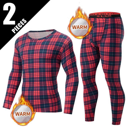 Mens Printed Warm Pants Autumn Winter Leggings Soft Comfortable Plus Size Underwear