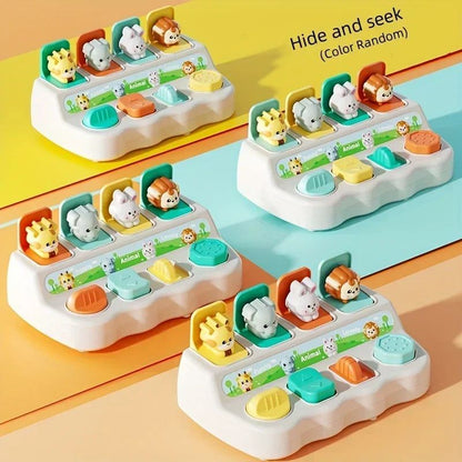 Montessori Pop-Up Animal Toy – Interactive Learning Box for Toddlers to Enhance Logic and Motor Skills