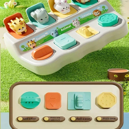 Montessori Pop-Up Animal Toy – Interactive Learning Box for Toddlers to Enhance Logic and Motor Skills