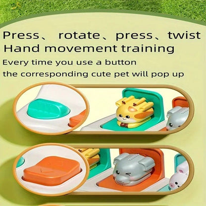 Montessori Pop-Up Animal Toy – Interactive Learning Box for Toddlers to Enhance Logic and Motor Skills
