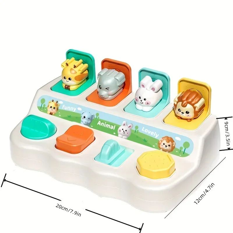 Montessori Pop-Up Animal Toy – Interactive Learning Box for Toddlers to Enhance Logic and Motor Skills