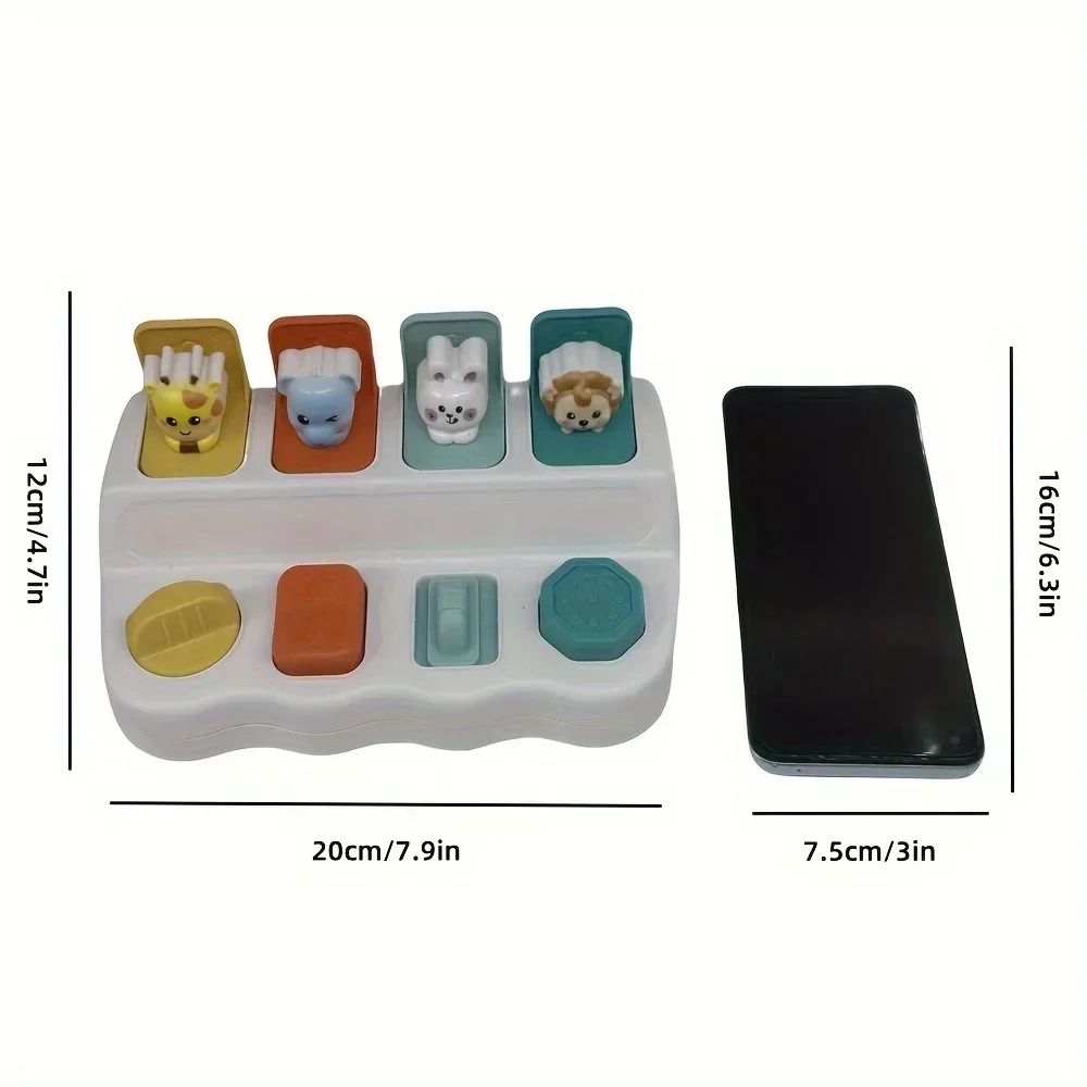 Montessori Pop-Up Animal Toy – Interactive Learning Box for Toddlers to Enhance Logic and Motor Skills