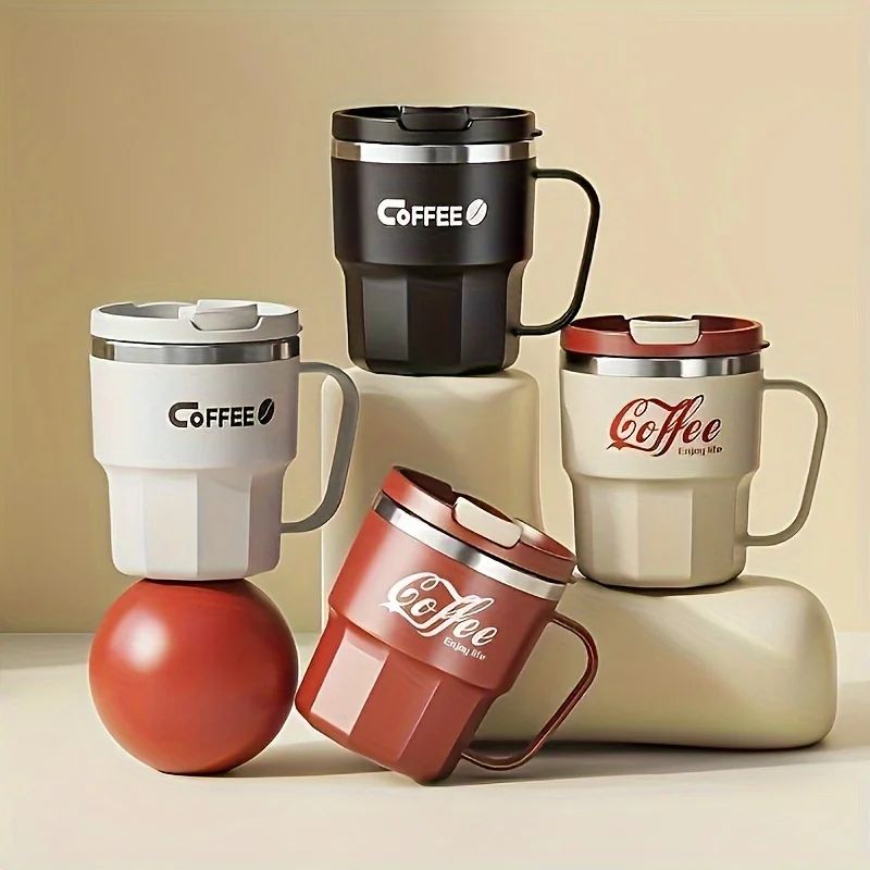 304 Stainless Steel Insulated Cup – Durable Anti-Drop Water Mug with Lid for Home, Office, and Dorm Use
