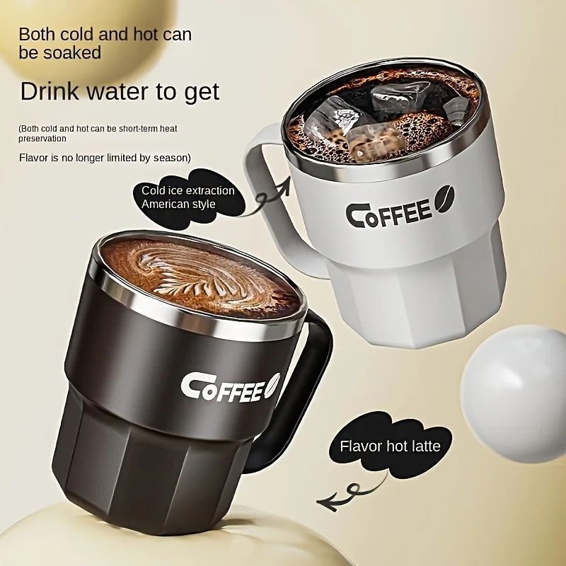 304 Stainless Steel Insulated Cup – Durable Anti-Drop Water Mug with Lid for Home, Office, and Dorm Use