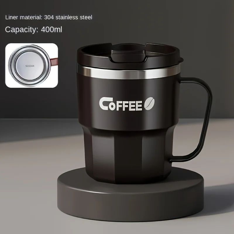 304 Stainless Steel Insulated Cup – Durable Anti-Drop Water Mug with Lid for Home, Office, and Dorm Use