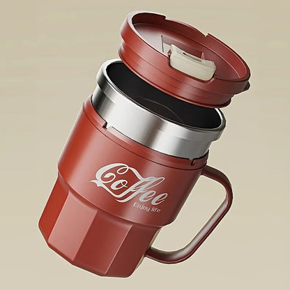 304 Stainless Steel Insulated Cup – Durable Anti-Drop Water Mug with Lid for Home, Office, and Dorm Use