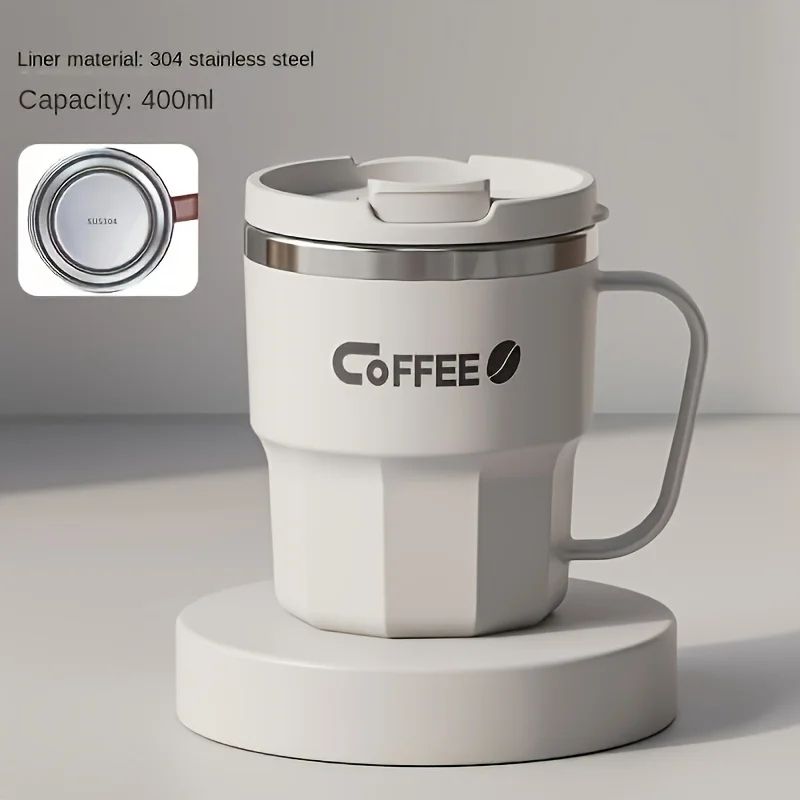 304 Stainless Steel Insulated Cup – Durable Anti-Drop Water Mug with Lid for Home, Office, and Dorm Use