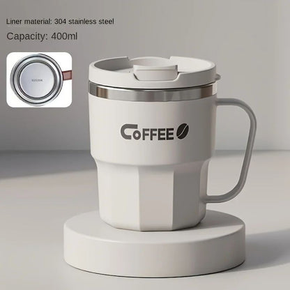 304 Stainless Steel Insulated Cup – Durable Anti-Drop Water Mug with Lid for Home, Office, and Dorm Use