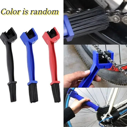 3 Piece Bicycle and Motorcycle Chain Cleaning Kit – Portable Brush and Towel Set for Easy Maintenance