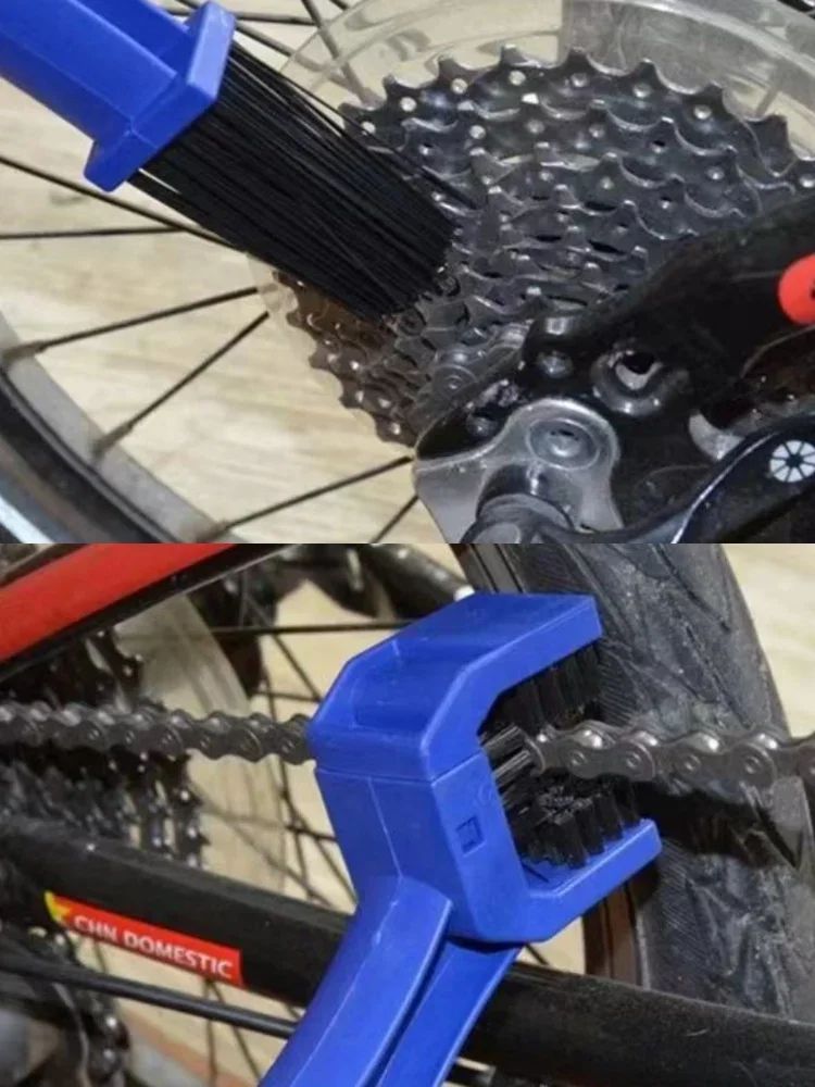 3 Piece Bicycle and Motorcycle Chain Cleaning Kit – Portable Brush and Towel Set for Easy Maintenance